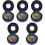 5Pièces Cymbales Percussion Dorées Compactes En Cuivre Pour 4