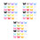 72Pièces Charms Silicone Colorés Pour Identifiants De Verres 5