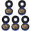 5Pièces Cymbales Percussion Dorées Compactes En Cuivre Pour 3