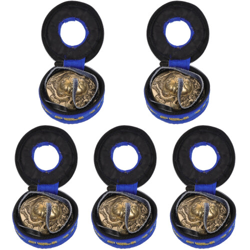 5Pièces Cymbales Percussion Dorées Compactes En Cuivre Pour 2