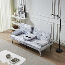 WestWood Fabric Manhattan Sofa Bed Recliner 3 Seater Modern Luxury Design Velvet grey