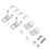 8Pièces Support Lampe Clignotant Métal Installation Facile 1