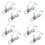 8Pièces Support Lampe Clignotant Métal Installation Facile 5
