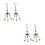 4Pièces Pendentifs Œil Bleu Alliage Décor Rétroviseur 4