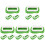 15Pièces Brosse Nettoyage Sérigraphie ABS Verte Avec 4