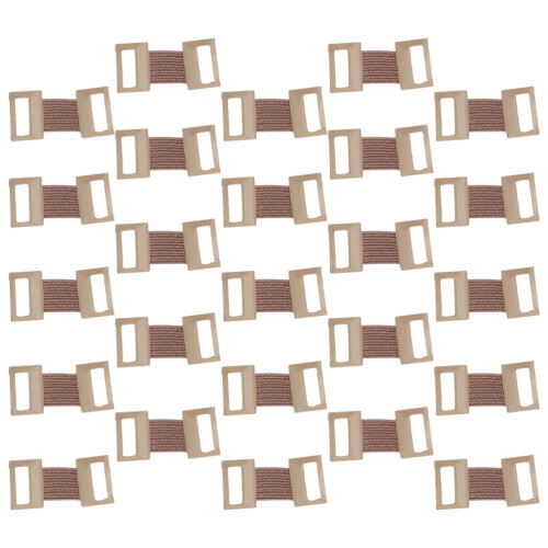 75Pcs Reusable Elastic Bandage Clips with Aluminum Hooks Light Brown 2