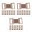75Pcs Reusable Elastic Bandage Clips with Aluminum Hooks Light Brown 8