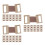 75Pcs Reusable Elastic Bandage Clips with Aluminum Hooks Light Brown 4