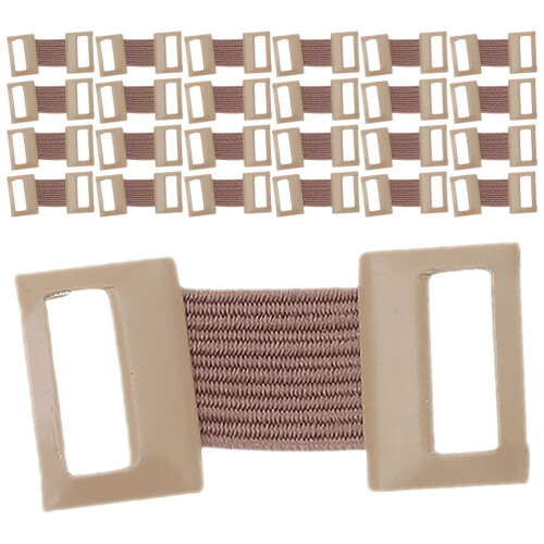 75Pcs Reusable Elastic Bandage Clips with Aluminum Hooks Light Brown 1