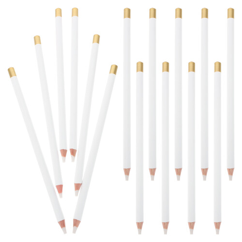 30Pièces Crayon Blanche Bois Pour Correction Fine Art École 2