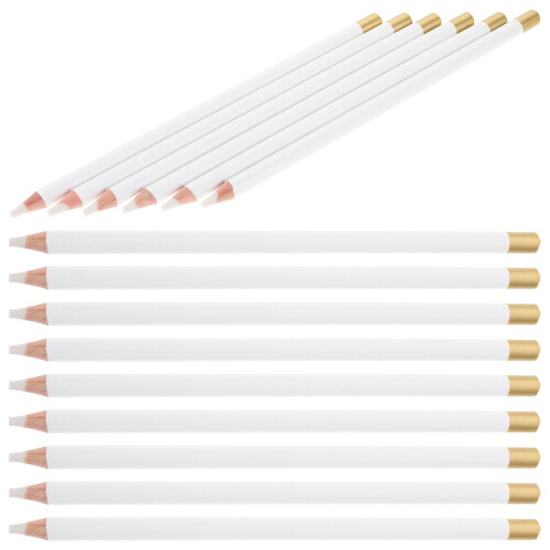 30Pièces Crayon Blanche Bois Pour Correction Fine Art École 1