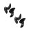 4St Mini Bootmotor Propellers, 2-Blads Zwart, Cnc Ontworpen Boot Props 6