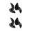 4St Mini Bootmotor Propellers, 2-Blads Zwart, Cnc Ontworpen Boot Props 4