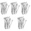 60Pcs Silver Lab Mixing Scoops and Sampling Spoons Stainless Steel 5