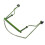 3Pcs Durable Green Harmonica Accessory Holder Neck for 10 Holes Harp 1