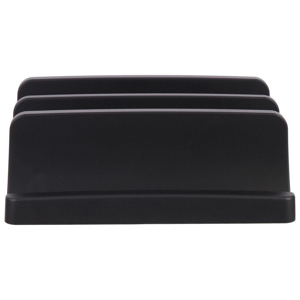 3Pcs Plastic Vertical Laptop Holder Stable Support For Desk Black 3593510837275