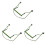 3Pcs Durable Green Harmonica Accessory Holder Neck for 10 Holes Harp 2