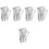 60Pcs Silver Lab Mixing Scoops and Sampling Spoons Stainless Steel 6