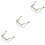 3Pcs Durable Green Harmonica Accessory Holder Neck for 10 Holes Harp 5