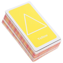 5Sets Assorted Color Paper Flash Cards Cognitive Learning Toy for Kids