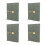 4Pcs Versatile Olive Green Planner Book with Bookmark for Writing 4