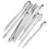 60Pcs Silver Lab Mixing Scoops and Sampling Spoons Stainless Steel 2