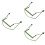 3Pcs Durable Green Harmonica Accessory Holder Neck for 10 Holes Harp 6