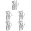 60Pcs Silver Lab Mixing Scoops and Sampling Spoons Stainless Steel 8