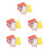 5Sets Assorted Color Paper Flash Cards Cognitive Learning Toy for Kids 7