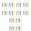 48Pcs Durable Flat Head Paint Brushes Kids Art Craft Assorted Colors 3