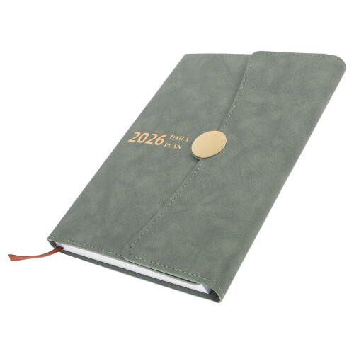 4Pcs Versatile Olive Green Planner Book with Bookmark for Writing 2