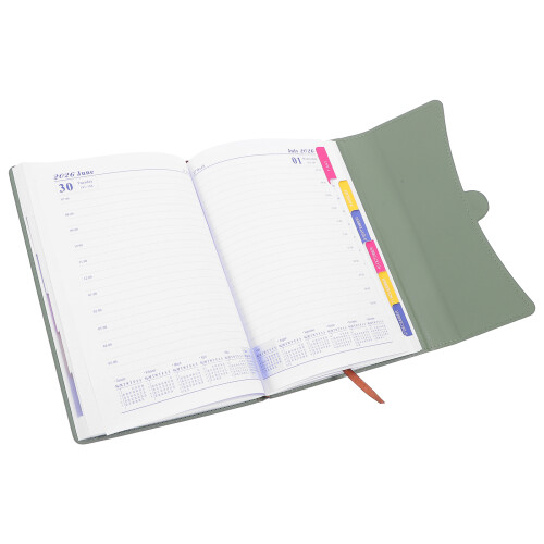 4Pcs Versatile Olive Green Planner Book with Bookmark for Writing 1