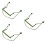 3Pcs Durable Green Harmonica Accessory Holder Neck for 10 Holes Harp 7