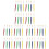 48Pcs Durable Flat Head Paint Brushes Kids Art Craft Assorted Colors 2