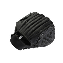 2Pcs Left Hand Softball Gloves with Padded Palm and Secure Strap Black