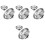 8Pcs Silver Kitchen Sink Drain Basket Stopper Metal Strainer Plug 3