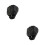 2Pcs Left Hand Softball Gloves with Padded Palm and Secure Strap Black 8
