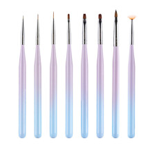 2Pcs Multi Color Nail Art Pen Set Durable Nail Brush Tool for Manicure