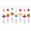 24Pcs DIY Kids Wind Chime Pendants Durable Material Assorted Colors 1
