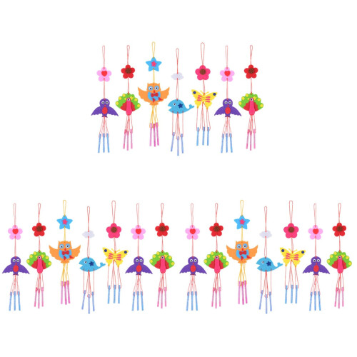24Pcs DIY Kids Wind Chime Pendants Durable Material Assorted Colors 1