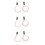 6Pcs Luminous Signal Light Model Mini ABS Black Sand Table Layout 3