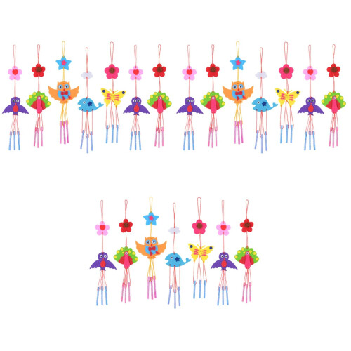 24Pcs DIY Kids Wind Chime Pendants Durable Material Assorted Colors 2