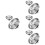 8Pcs Silver Kitchen Sink Drain Basket Stopper Metal Strainer Plug 6