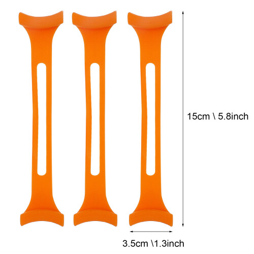 6Pcs Lightweight Orange Silicone Mask Lanyard Strap Extenders 1