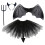 4Set Costume Diavolo Bambino Nero Con E Gonna Per Feste 1