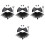 4Set Costume Diavolo Bambino Nero Con E Gonna Per Feste 5