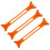 6Pcs Lightweight Orange Silicone Mask Lanyard Strap Extenders 9