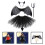 4Set Costume Diavolo Bambino Nero Con E Gonna Per Feste 11
