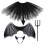 4Set Costume Diavolo Bambino Nero Con E Gonna Per Feste 3
