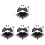 4Set Costume Diavolo Bambino Nero Con E Gonna Per Feste 4